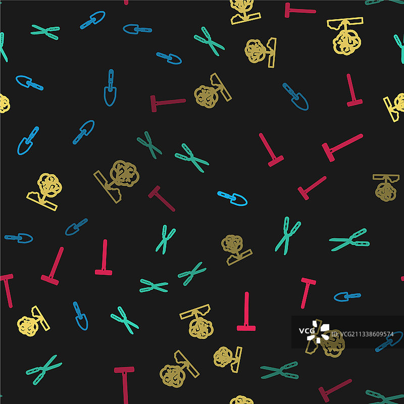 园艺工具套装：铲子，花园锄头图片素材