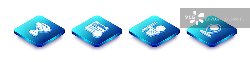 2.5D等距线篮球奖杯图片素材