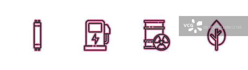 荧光灯放射性废物线条素材图片素材