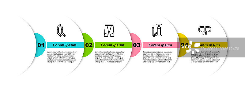自行车前叉骑行短裤气筒组合图片素材