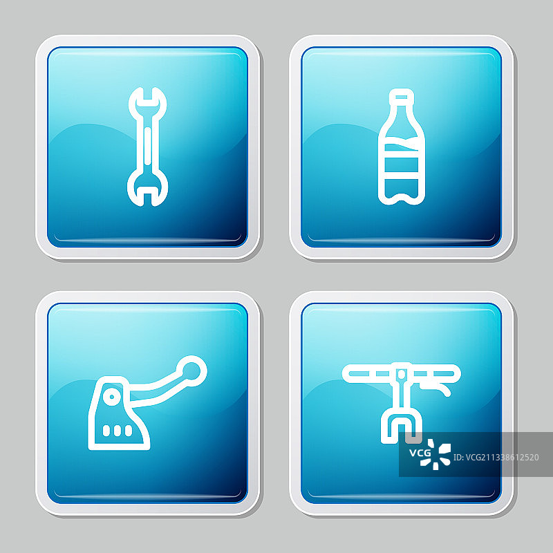 扳手和运动水壶图片素材