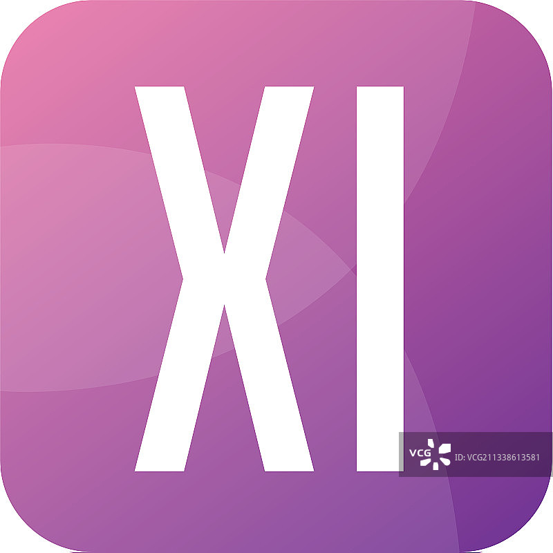 简约风格XI字母标志设计图片素材