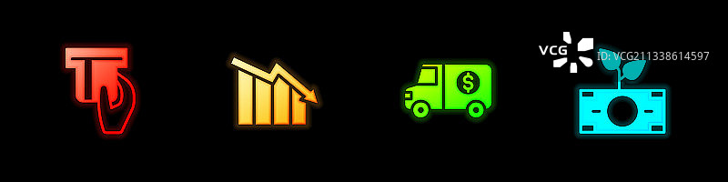 信用卡与金融增长组合素材图片素材