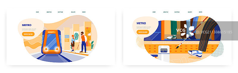 地铁引导页设计网站banner图片素材