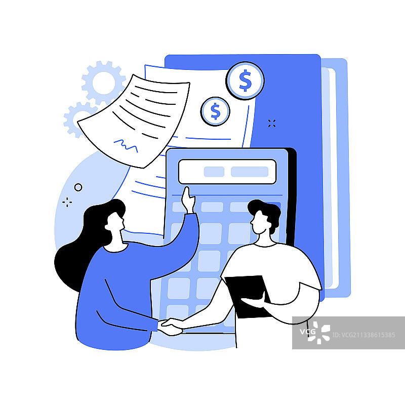 会计预约抽象概念图片素材