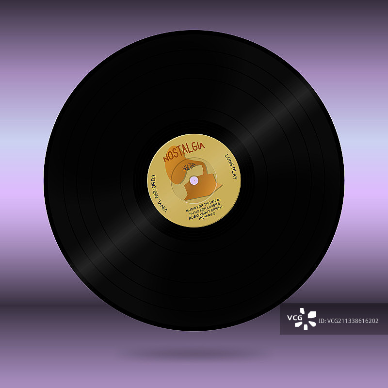 带标签的留声机黑胶唱片图片素材