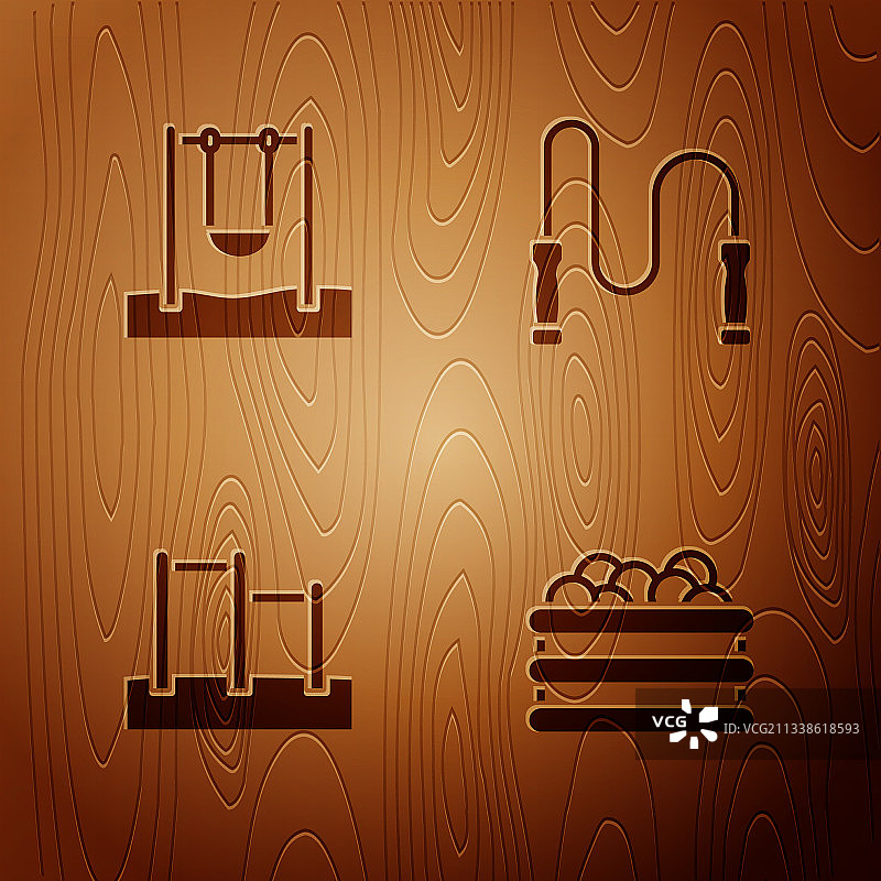 带球泳池秋千单杠套装图片素材