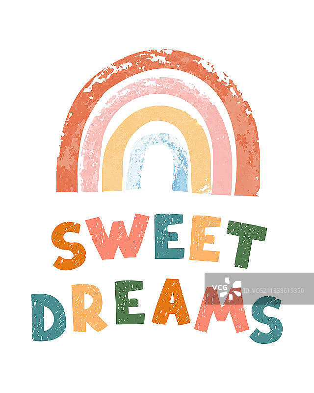 甜蜜的梦-有趣的手绘托儿所海报图片素材