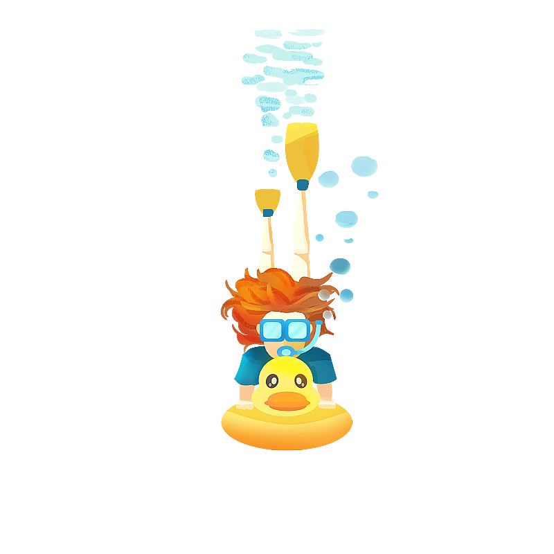 小孩潜水游泳度假图片素材