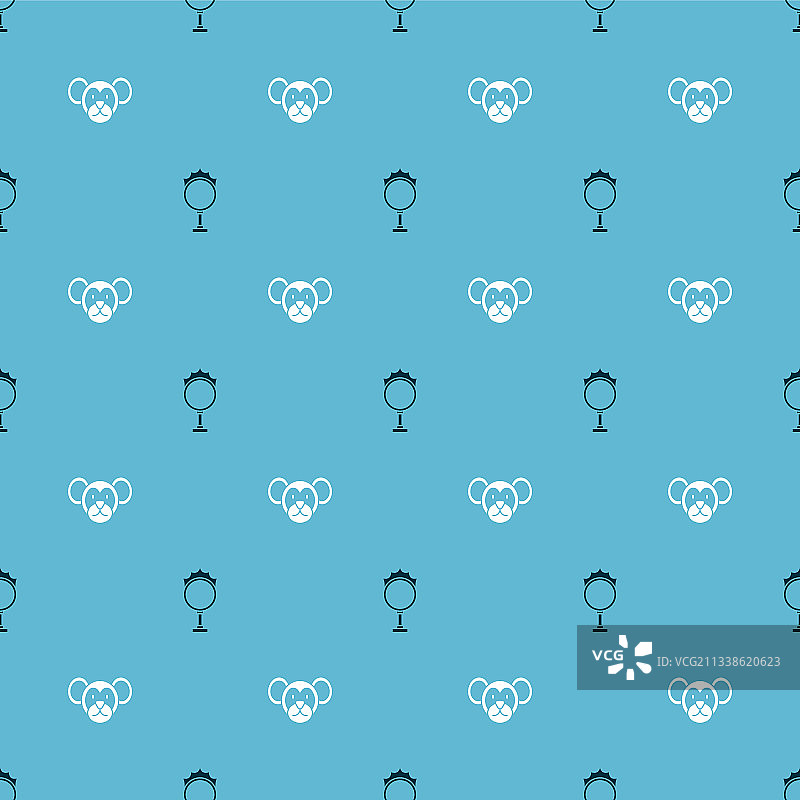 马戏团火圈和猴子无缝图案图片素材