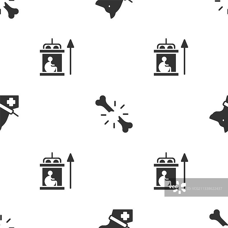 导盲犬人类骨折电梯标志套装图片素材