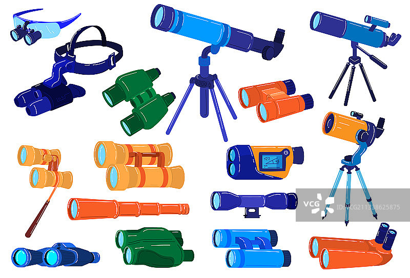 双筒望远镜光学设备图片素材