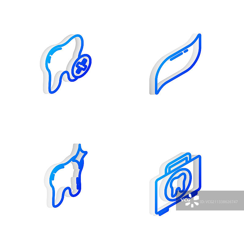 2.5D含龋齿的牙膏图片素材