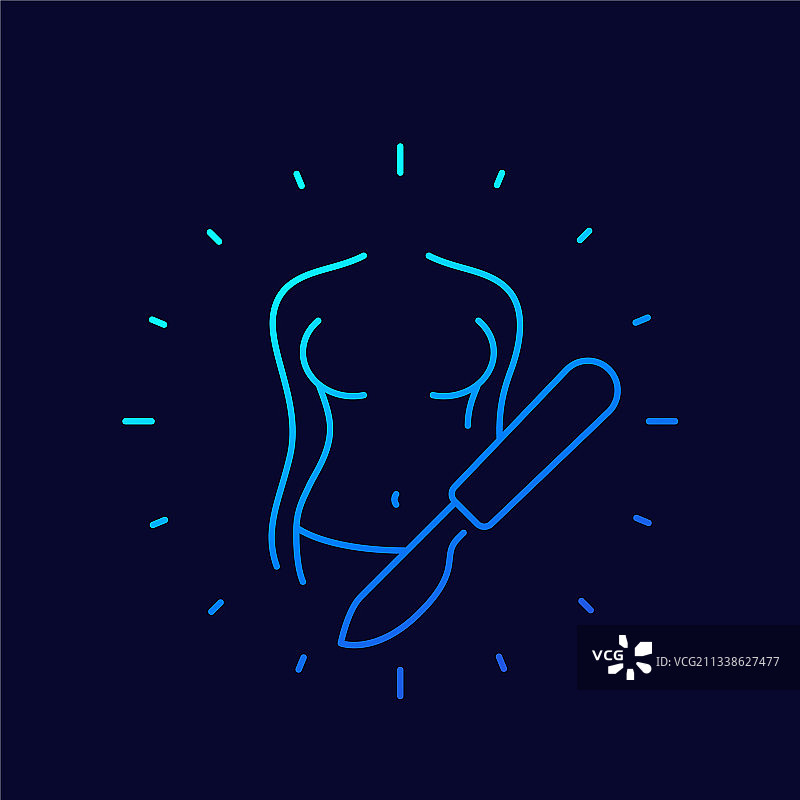 整形线性图标图片素材