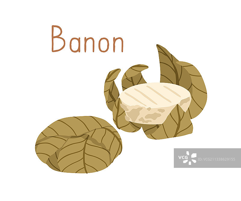 裹在栗子中的法式巴农奶酪图片素材