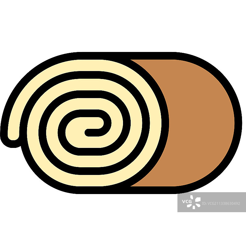 瑞士卷面包店烘焙相关图标图片素材