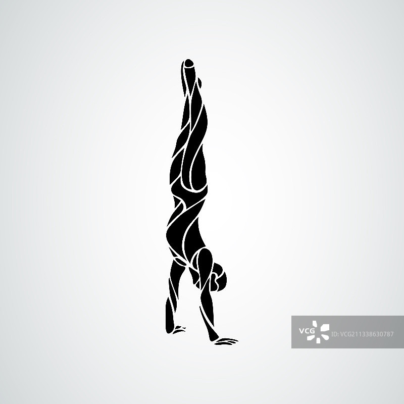 艺术体操中的男子体操运动员图片素材