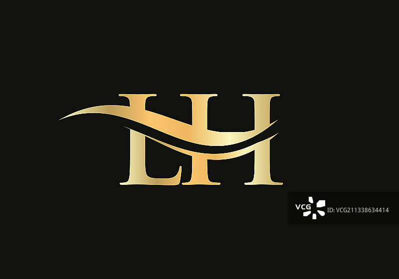 字母LH首字母组合标志设计图片素材