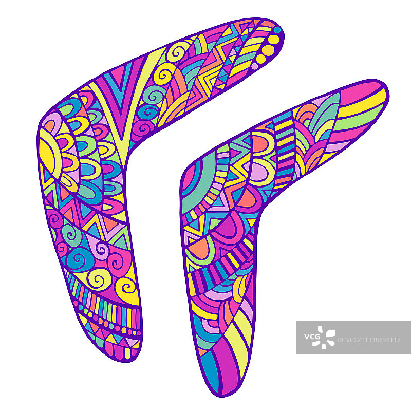 彩色装饰回旋镖图片素材