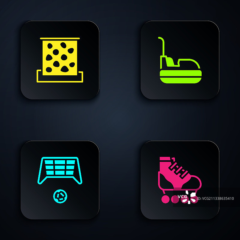 滚轴溜冰鞋攀岩墙足球门套装图片素材