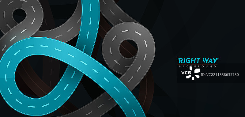 蓝色高速公路图片素材