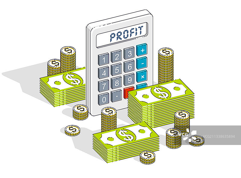 商业成功与收入或利润概念图片素材