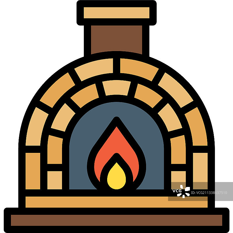 石砌烤箱图标，面包房及烘焙相关图片素材