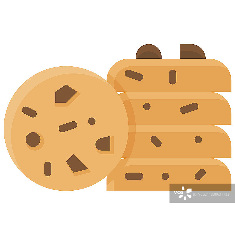 巧克力曲奇饼干烘焙图标图片素材