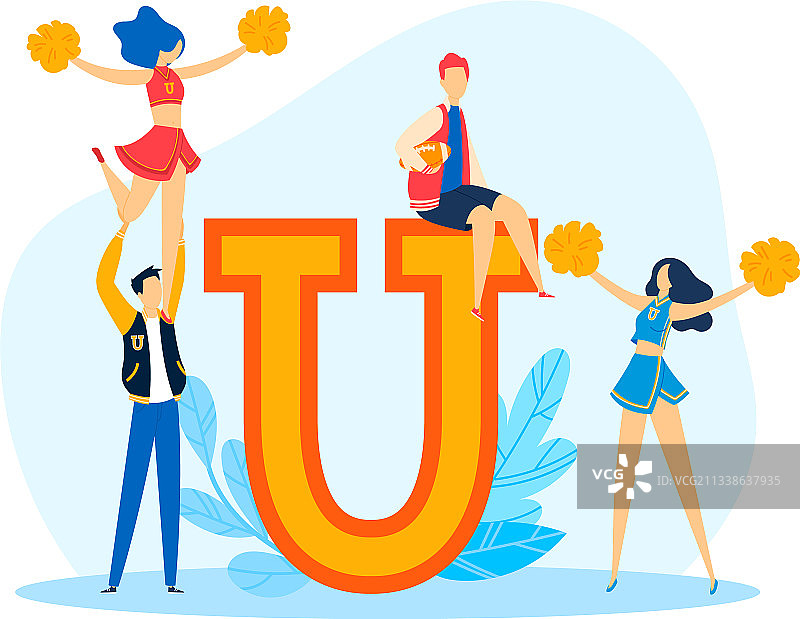 啦啦队女子，美丽的团队制服图片素材