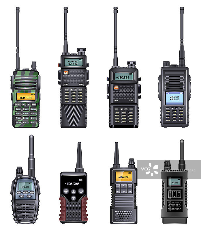 对讲机写实图标图片素材