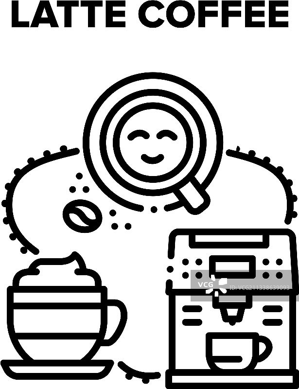 黑色拿铁咖啡图片素材