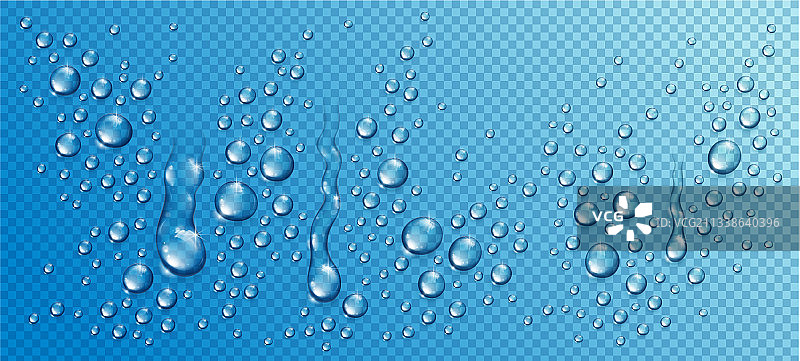 淋浴中的雨滴或冷凝水图片素材