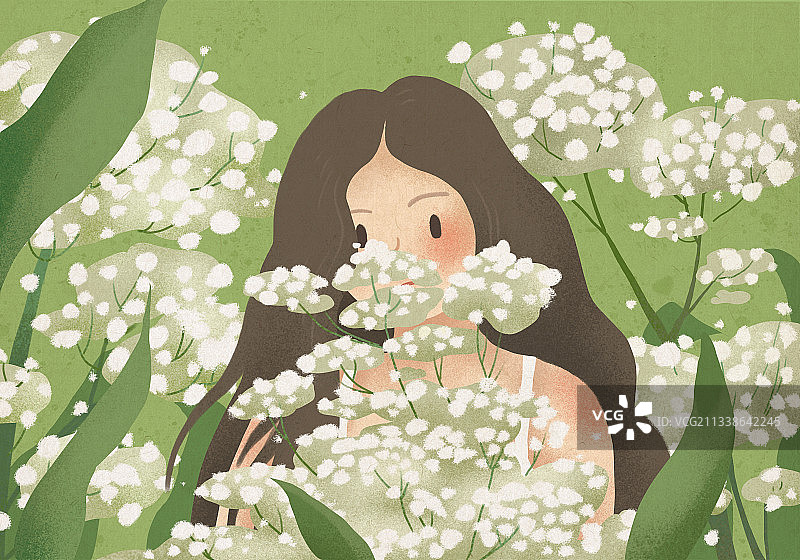 满天星女孩图片素材