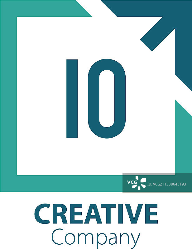 字母IO创意开箱logo设计图片素材