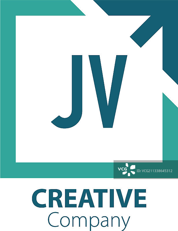 字母JV创意标志设计图片素材