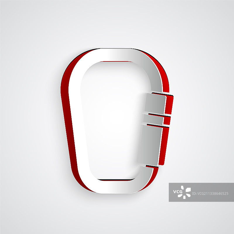 灰色背景上的剪纸登山扣图标图片素材