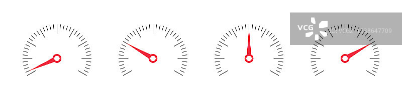 径向刻度图标风险测量仪刻度速度计图片素材