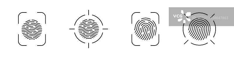 指纹生物识别指纹合集图片素材