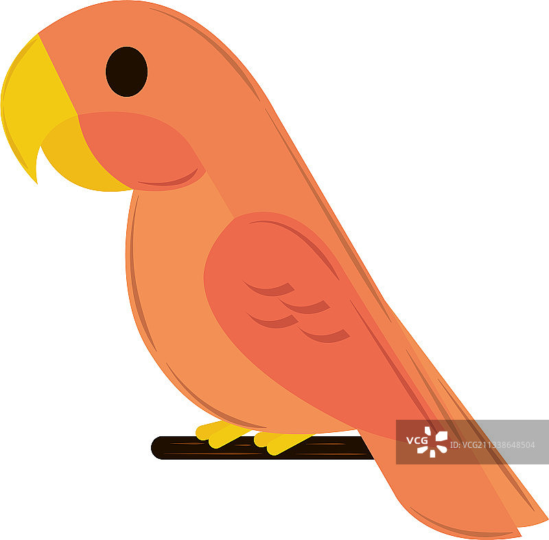 卡通几何风格的葵花鹦鹉图片素材