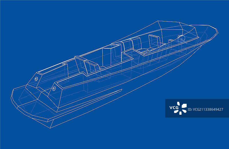 带座位的现代船只图片素材