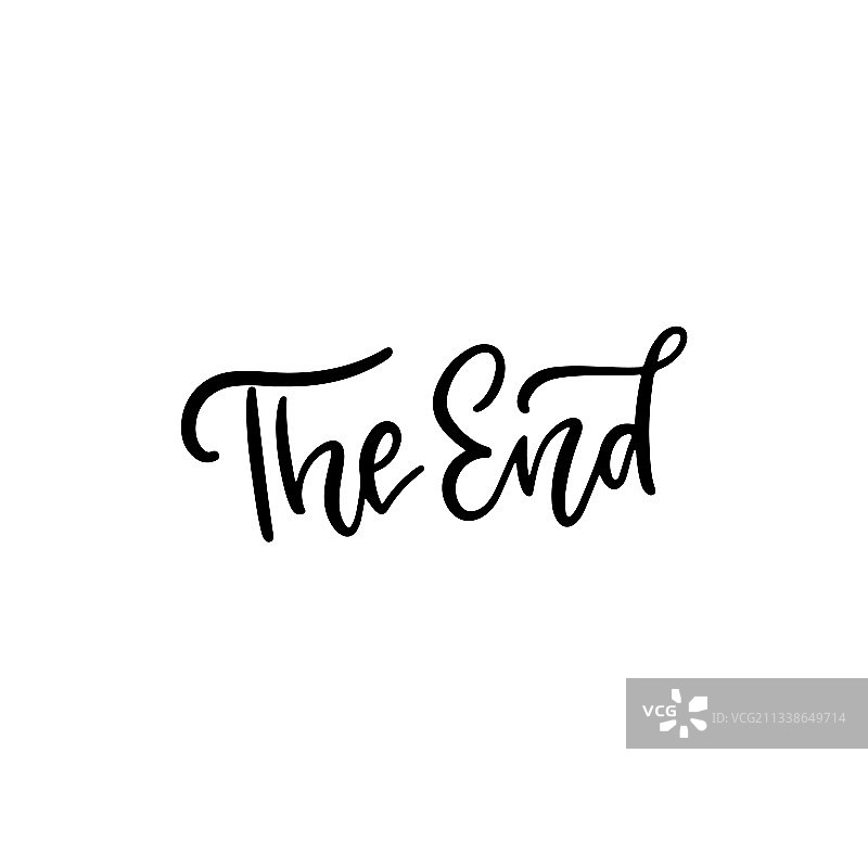 结束语——白色背景上的黑色文字图片素材