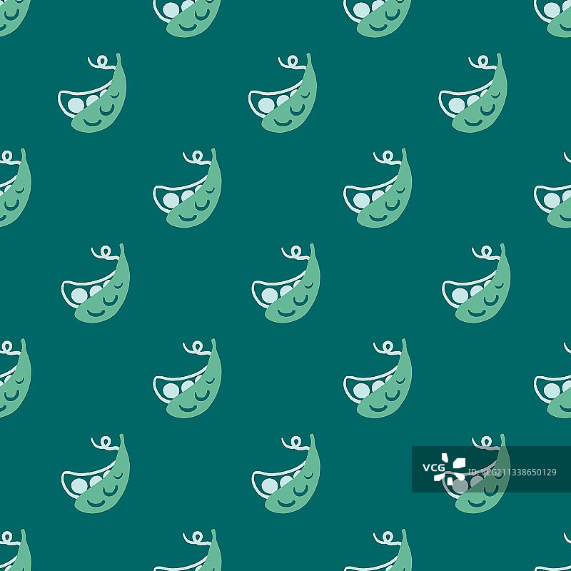 卡通剪影无缝绿色大豆荚图片素材