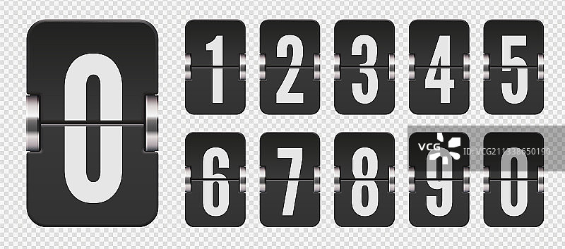 倒计时翻牌计分牌数字图片素材