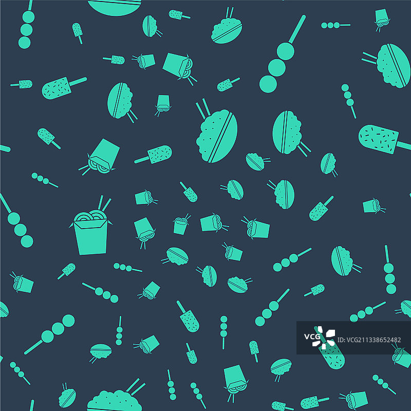 米饭碗与筷子、肉丸图标合集图片素材