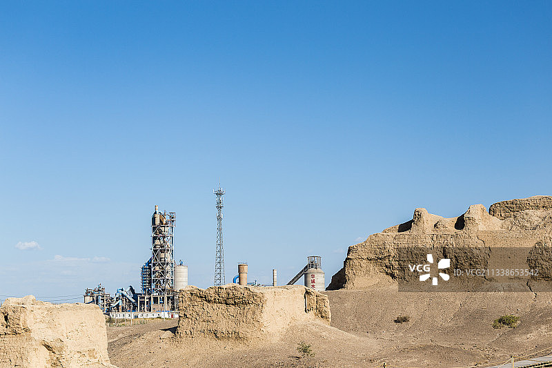 中国新疆焉耆县七个星佛寺遗址图片素材