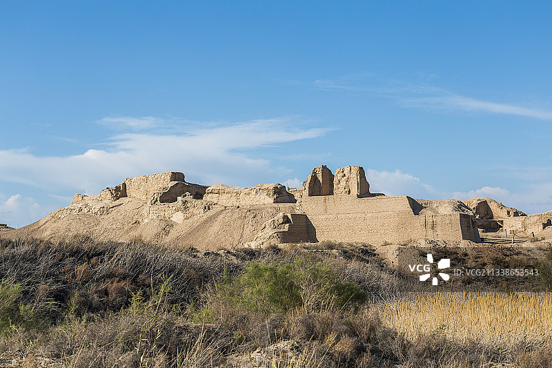 中国新疆焉耆县七个星佛寺遗址图片素材