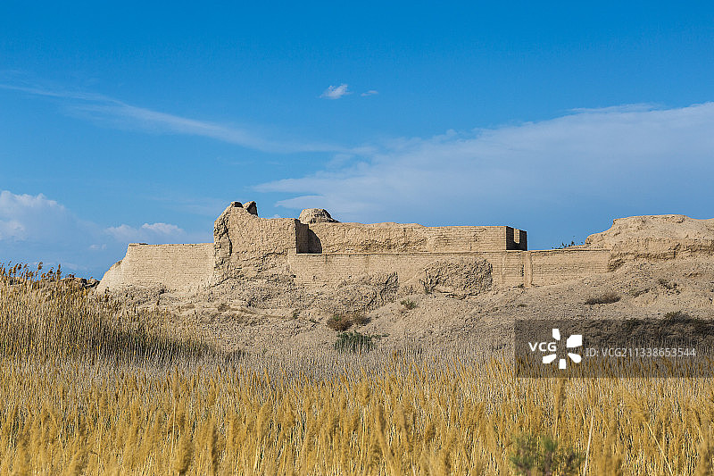 中国新疆焉耆县七个星佛寺遗址图片素材