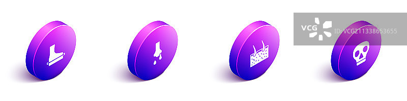 2.5D扁平足、流鼻涕和遮发组合图片素材