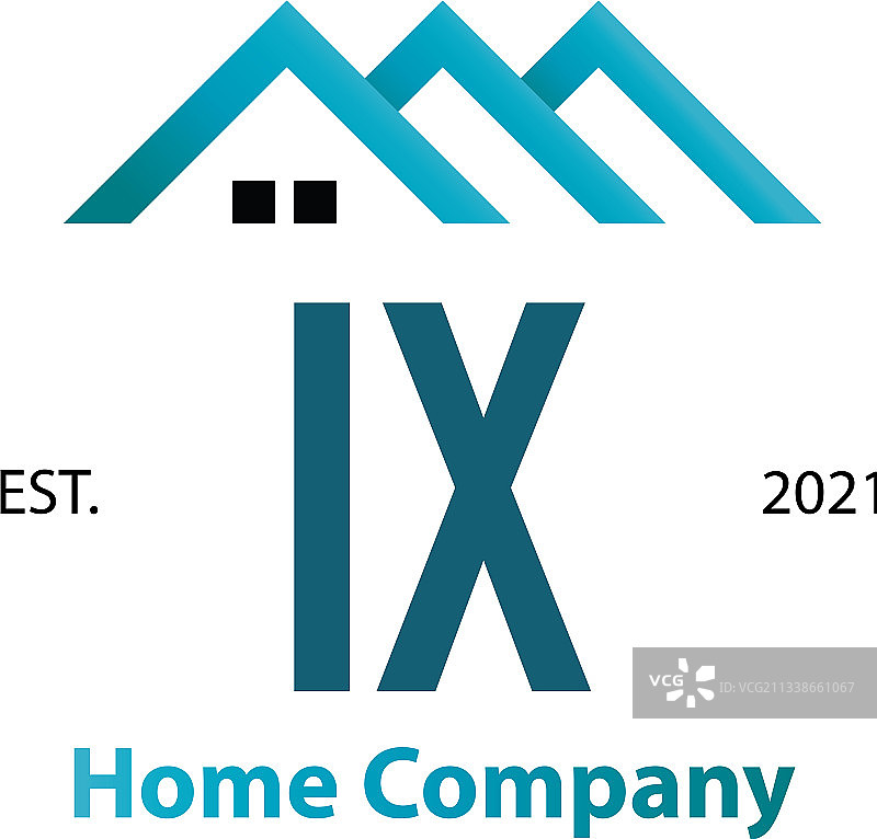 首字母IX家居创意Logo设计图片素材
