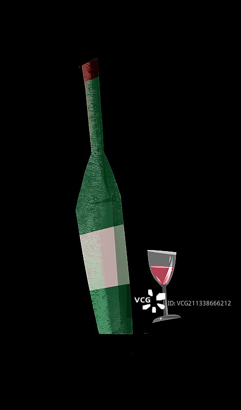 香槟插画元素图片素材